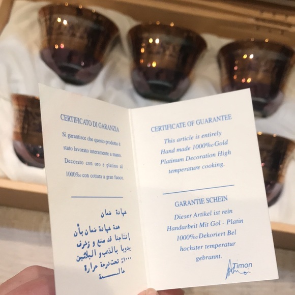 Italian “Timon” Crystal Glasses - Picture 5 of 5